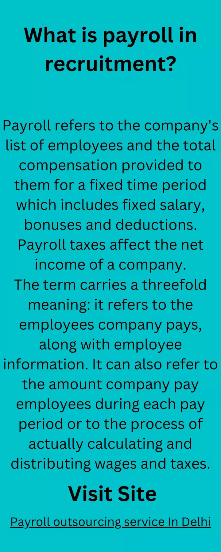 what is payroll in recruitment