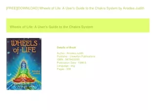 [FREE][DOWNLOAD] Wheels of Life A User's Guide to the Chakra System  by Anod