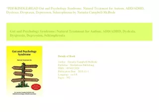 ^PDF/KINDLE)READ Gut and Psychology Syndrome Natural Treatment for Autism  A