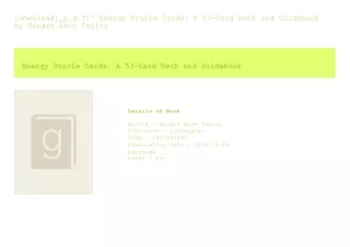 [download]_p.d.f)^ Energy Oracle Cards A 53-Card Deck and Guidebook  by Sand