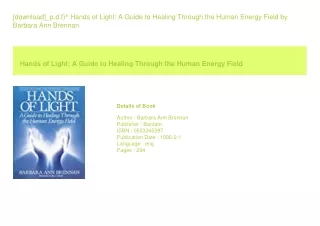 [download]_p.d.f)^ Hands of Light A Guide to Healing Through the Human Energ