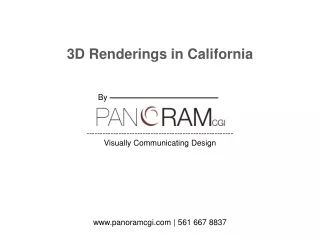 3d renderings in california