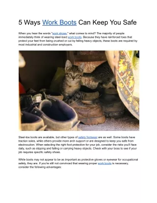 5 ways work boots can keep you safe