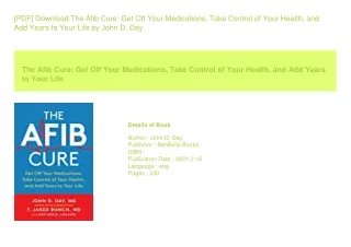 [PDF] Download The Afib Cure Get Off Your Medications  Take Control of Your
