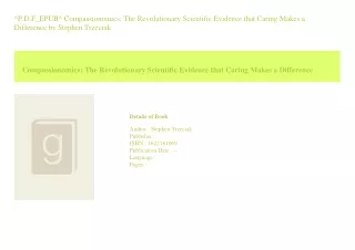 ^P.D.F_EPUB^ Compassionomics The Revolutionary Scientific Evidence that Cari