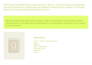 [PDF] Download MBLEX Study Guide 2022-2023 Review   400 Test Questions and D