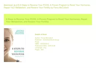download_[p.d.f]) 8 Steps to Reverse Your PCOS A Proven Program to Reset You