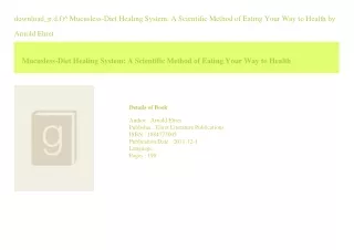download_p.d.f)^ Mucusless-Diet Healing System A Scientific Method of Eating