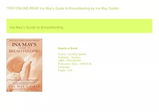 ^PDF/ONLINE)READ Ina May's Guide to Breastfeeding  by Ina May Gaskin
