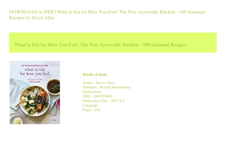 download in pdf what to eat for how you feel