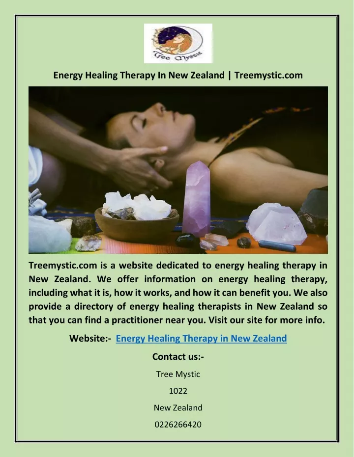 energy healing therapy in new zealand treemystic