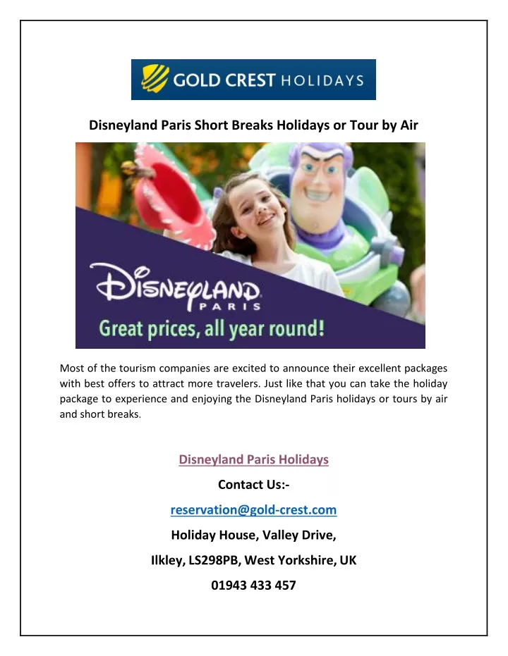 disneyland paris short breaks holidays or tour