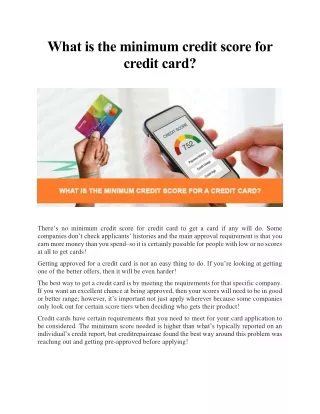 what is the minimum credit score for credit card