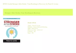 [P.D.F_book] Stronger After Stroke Your Roadmap to Recovery  by Peter G. Lev