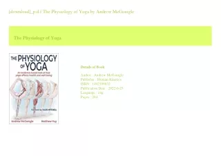[download]_p.d.f The Physiology of Yoga  by Andrew McGonigle