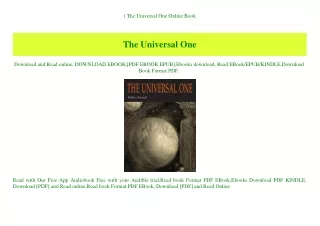 (B.O.O.K.$ The Universal One Online Book