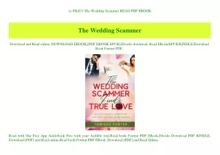 (P.D.F. FILE) The Wedding Scammer READ PDF EBOOK