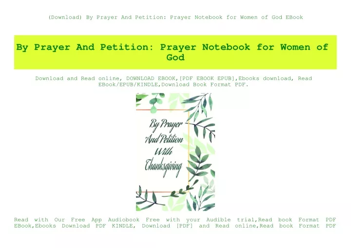 download by prayer and petition prayer notebook
