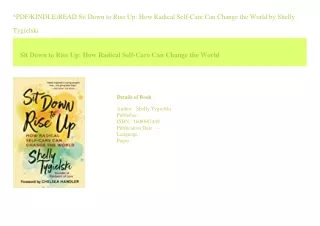 ^PDF/KINDLE)READ Sit Down to Rise Up How Radical Self-Care Can Change the Wo