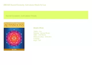 read sacred geometry activations oracle by lon