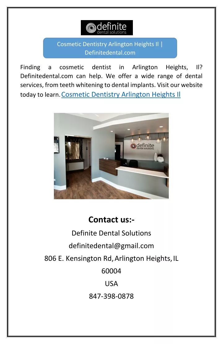 cosmetic dentistry arlington heights