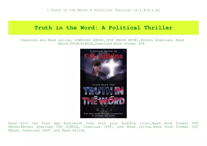 truth in the word a political thriller k i n d l e
