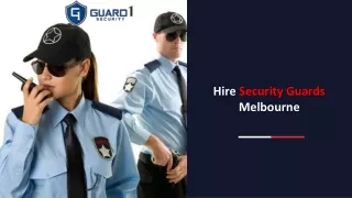 Hire Security Guards Melbourne