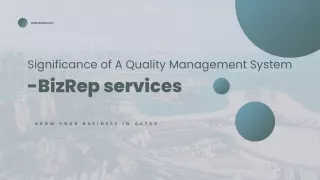 Significance of A Quality Management System | BizRep services