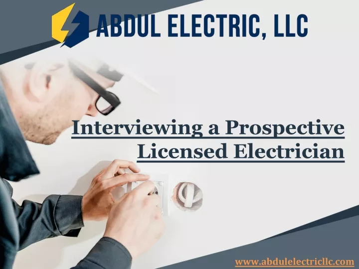 interviewing a prospective licensed electrician