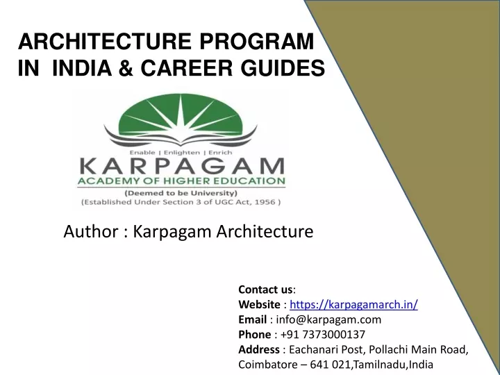 architecture program in india career guides