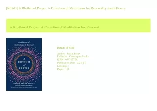 [READ] A Rhythm of Prayer A Collection of Meditations for Renewal  by Sarah