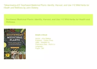 ^[download p.d.f]^ Southwest Medicinal Plants Identify  Harvest  and Use 112