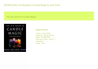[DOWNLOAD] The Big Book of Candle Magic  by Jacki Smith