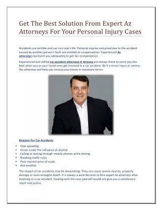 Get The Best Solution From Expert Az Attorneys For Your Personal Injury Cases