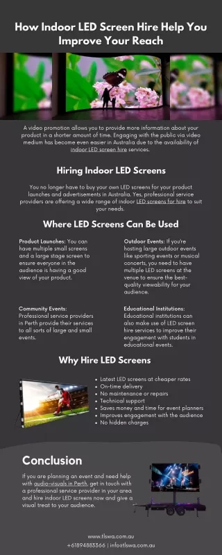 How Indoor LED Screen Hire Help You Improve Your Reach