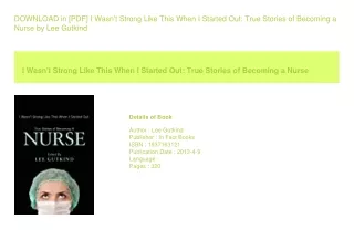 DOWNLOAD in [PDF] I Wasn't Strong Like This When I Started Out True Stories