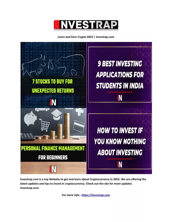 learn and earn crypto 2022 investrap com