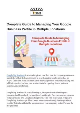 Complete Guide to Managing Your Google Business Profile in Multiple Locations