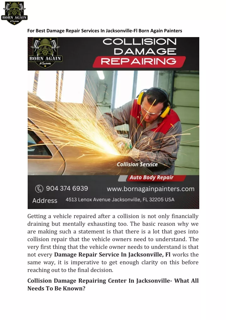 for best damage repair services in jacksonville