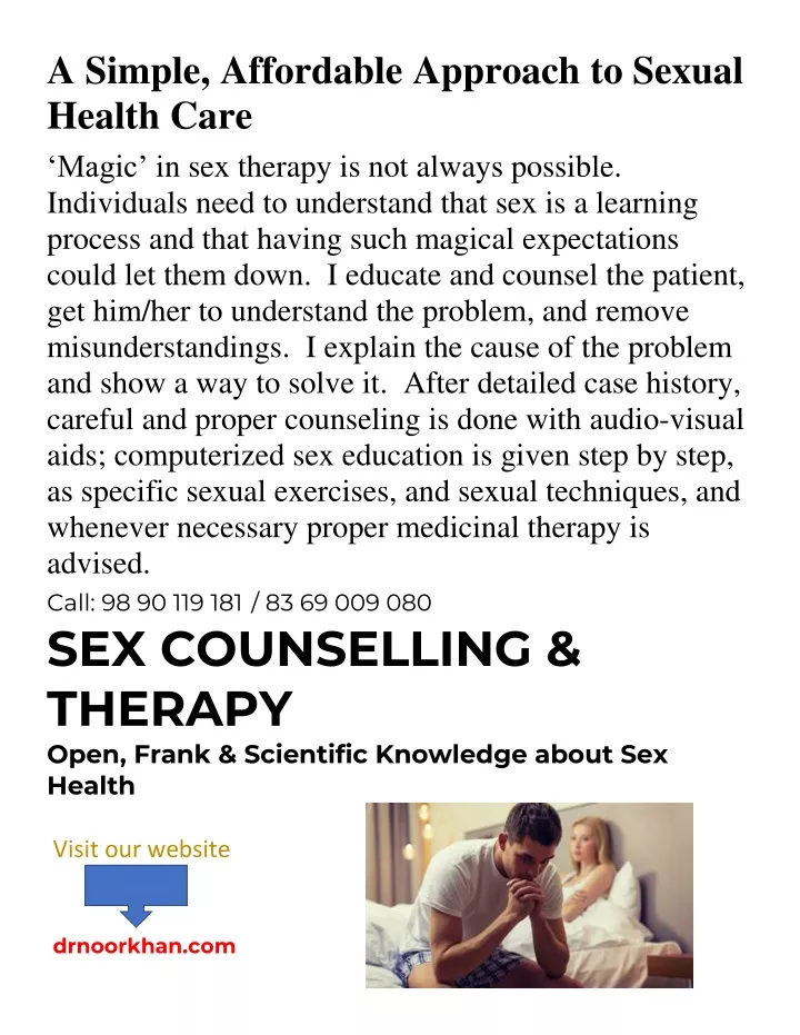 a simple affordable approach to sexual health