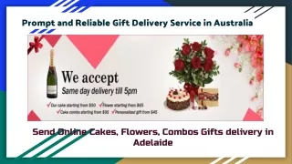 Specially created Cakes, Flowers, Combos Gifts delivery in Adelaide