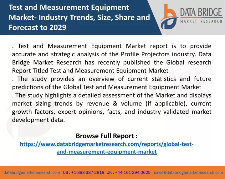 test and measurement equipment market industry