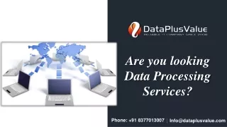 Why Select Data Plus Value Web Services for Data Processing Services?