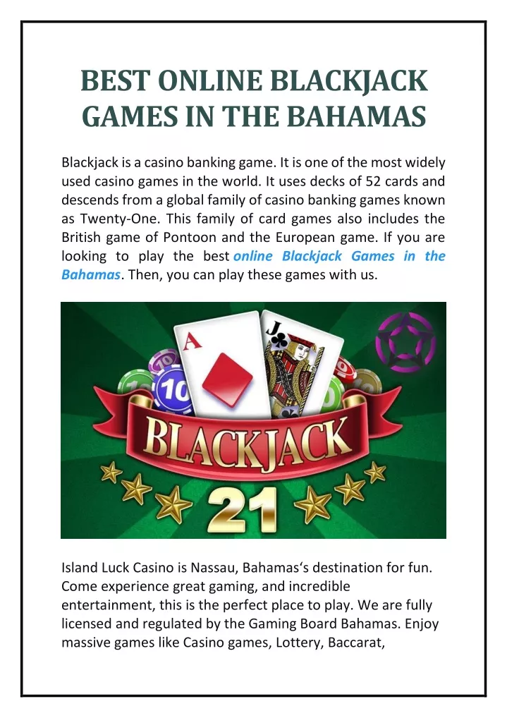 best online blackjack games in the bahamas