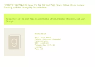 *EPUB/PDF)DOWNLOAD Yoga The Top 100 Best Yoga Poses Relieve Stress  Increase