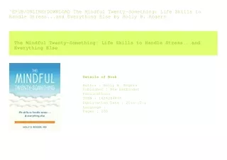 ^EPUB/ONLINE)DOWNLOAD The Mindful Twenty-Something Life Skills to Handle Str