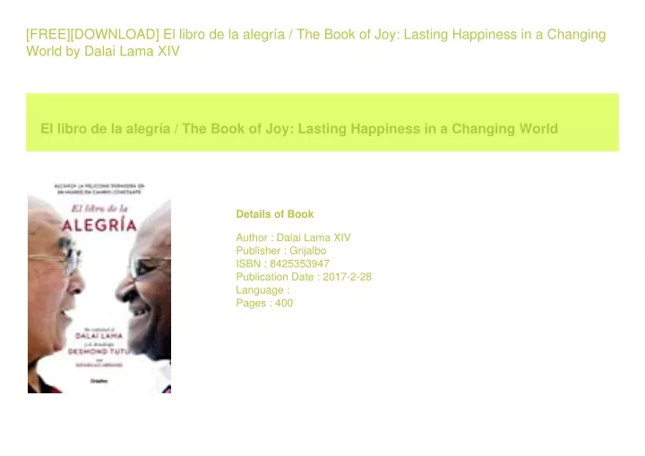 free download el libro de la alegr a the book