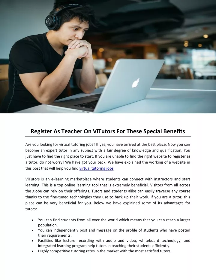register as teacher on vitutors for these special