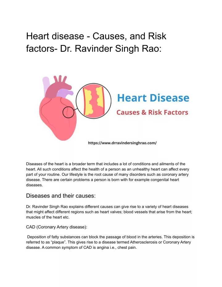 heart disease causes and risk factors dr ravinder