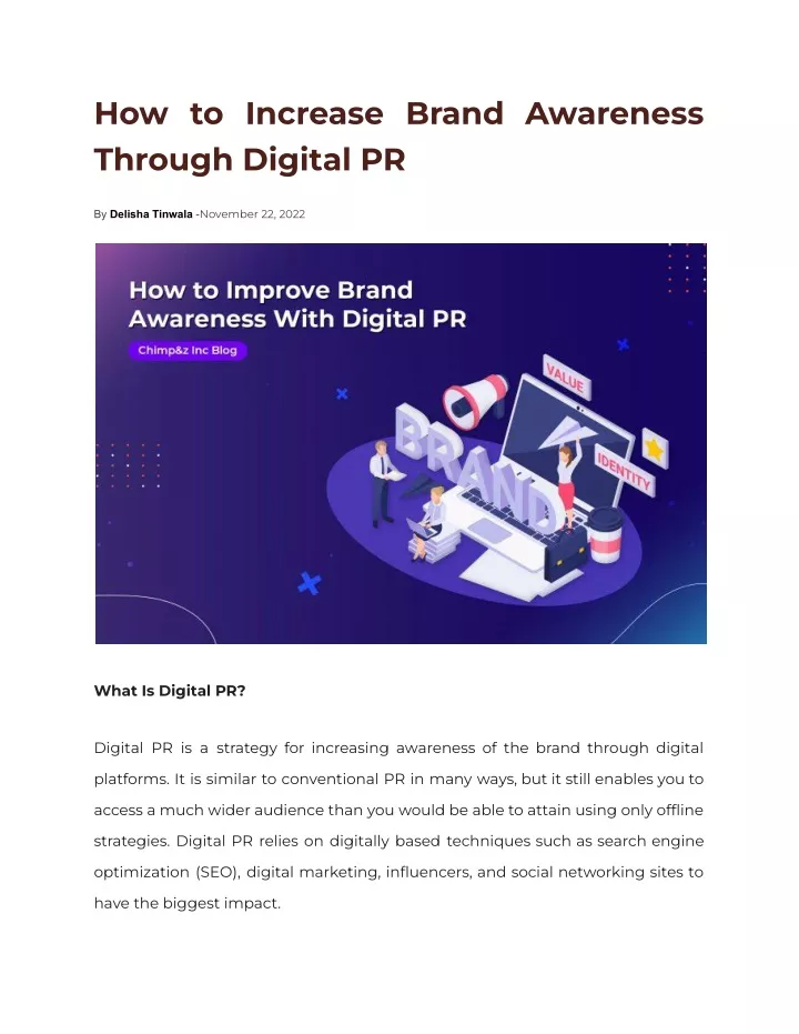 how to increase brand awareness through digital pr